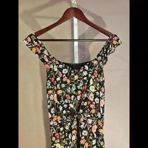 Floral Off-Shoulder Jumpsuit with Tie Waist